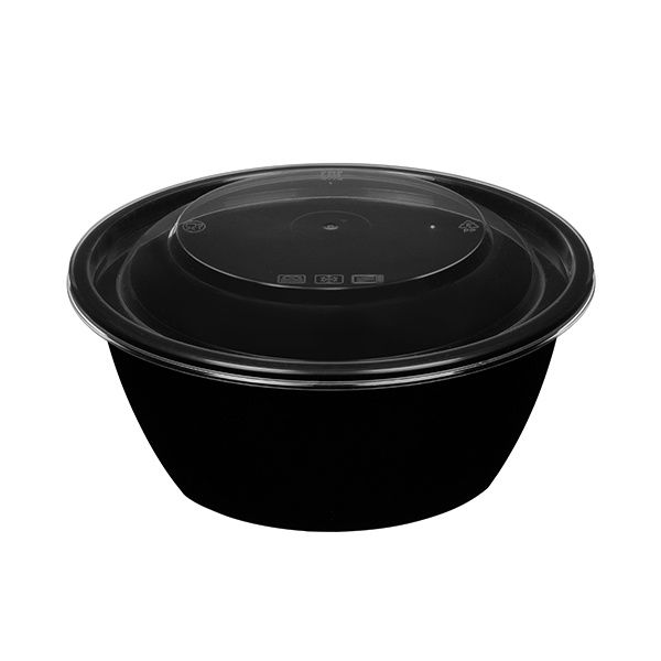 контейнер 144 мм 500мл черный (крышка 144К прозр.) PP