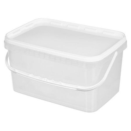 банка 5,8л белая ПРЯМОУГОЛЬНАЯ с крышкой АУ