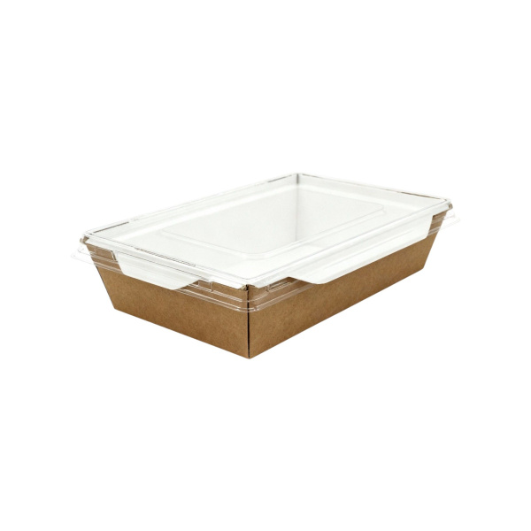 контейнер бум. 400 мл OpSalad DoECO с крышкой/145х95х45/50