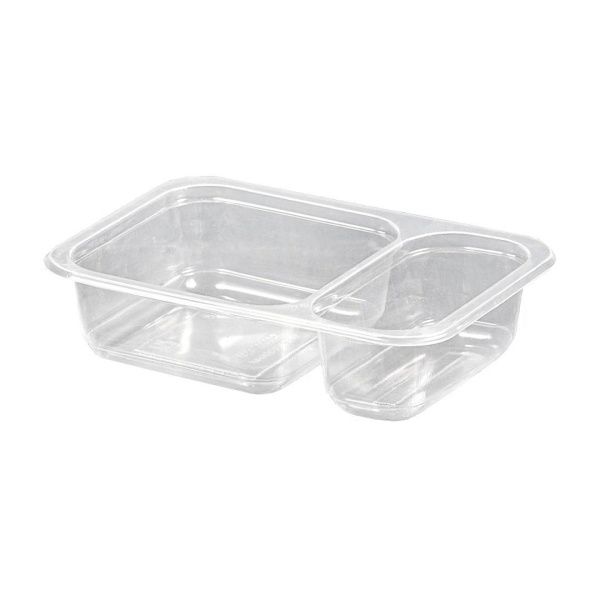 лоток под запайку 187х137х37 прозрачный 2-х секц. 30/70 ЭМ/540 *