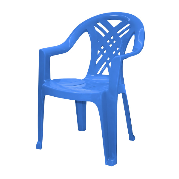кресло пластиковое синее