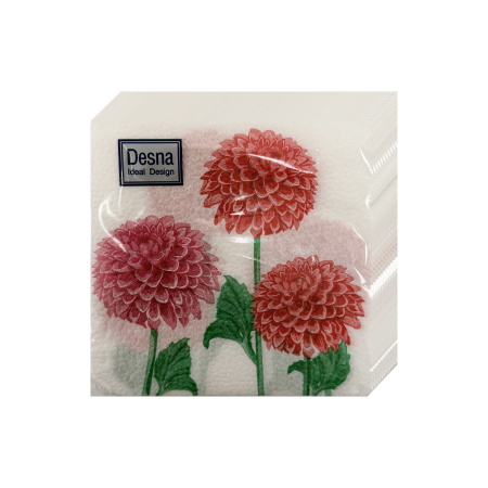 салфетки 25х25 DesnaDesing Три георгина/40