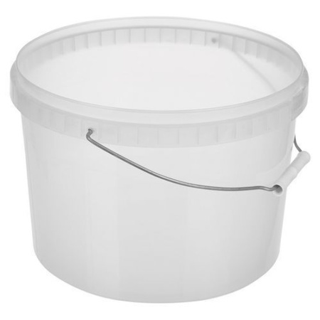 ведро 11,5 л белое с крышкой МЕТАЛЛ ручка