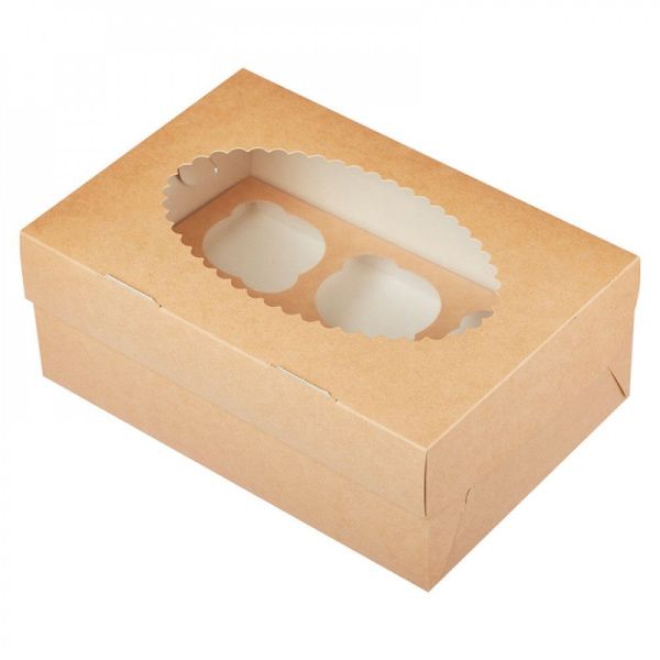 коробка бум. д/маффинов MUF 6 OSQ/250х170х100/25 шт