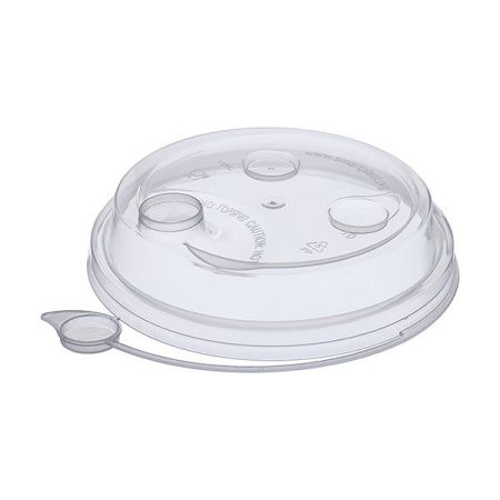 крышка д/стакана 250мл d=80мм прозрачная глянцевая с питейником ПП ПР *