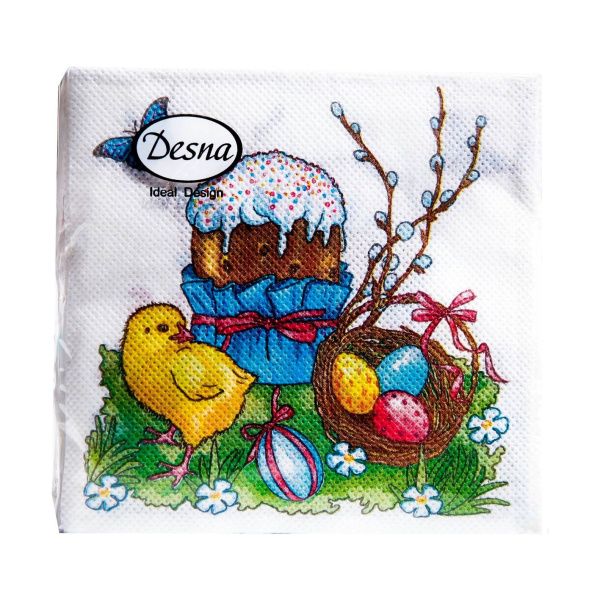 салфетки 25х25 DesnaDesing Пасха /40