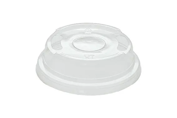 крышка ПЛОСКАЯ ПЛЮС д/стакана РЕТ Veggo с отверстием d=95/100
