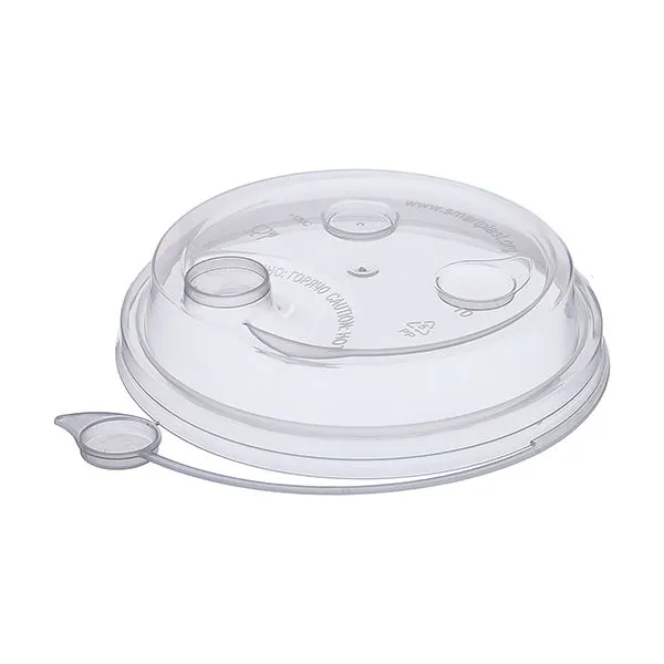 крышка д/стакана 250мл d=80мм прозрачная глянцевая с питейником ПП ПР *