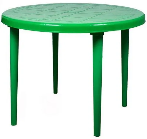 стол пластиковый  зеленый 88х72 круглый